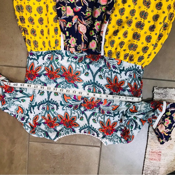 Anthropologie Lilka Trapeze Patchwork Dress Floral S Free People Sz S - Picture 5 of 10